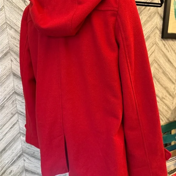 MERONA Women's Bold Red Pea Coat, size Large - Picture 2 of 7